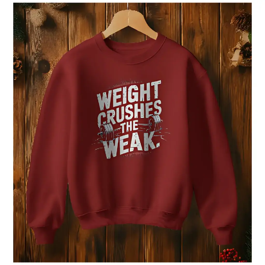 Martand weight crushes weak : Unisex gym sweatshirt