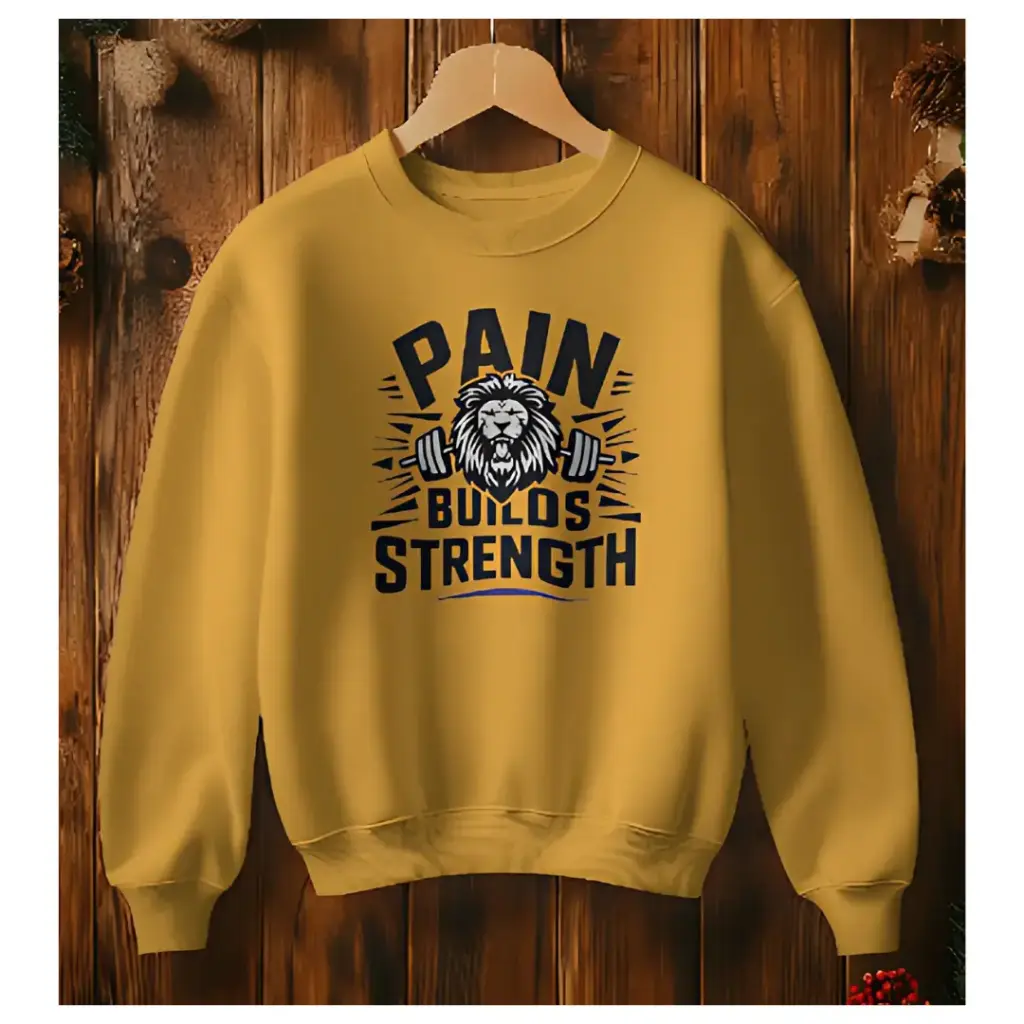 Martand pain builds strength : Unisex gym sweatshirt