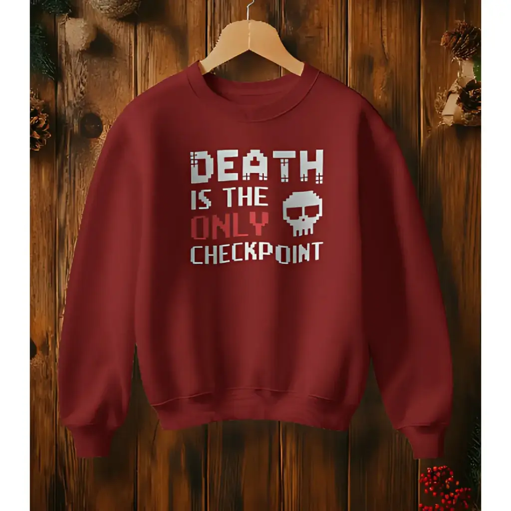 Martand death is checkpoint : Gamers sweatshirt