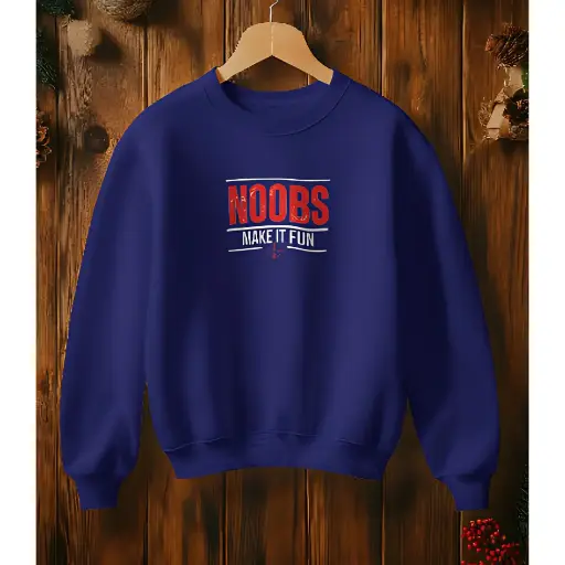 Martand noobs gaming design printed sweatshirt