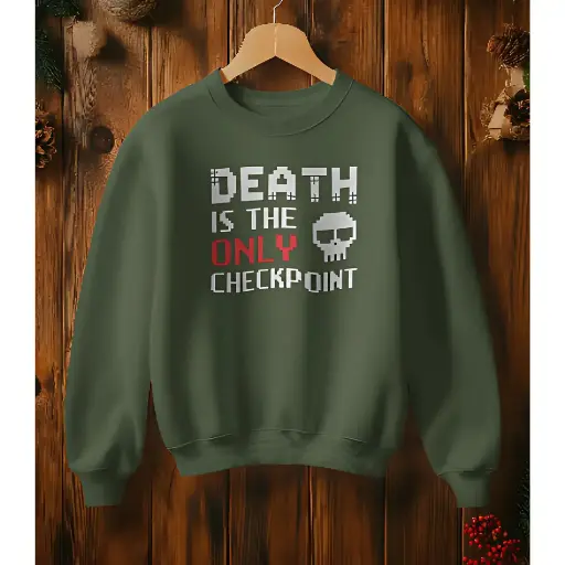 Martand death is checkpoint : Gamers sweatshirt