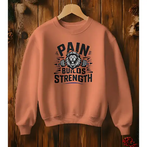 Martand pain builds strength : Unisex gym sweatshirt