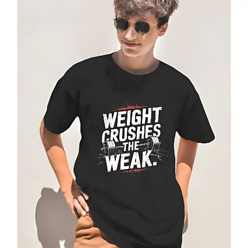 Martand weight crushes weak : Gym unisex oversized t-shirt